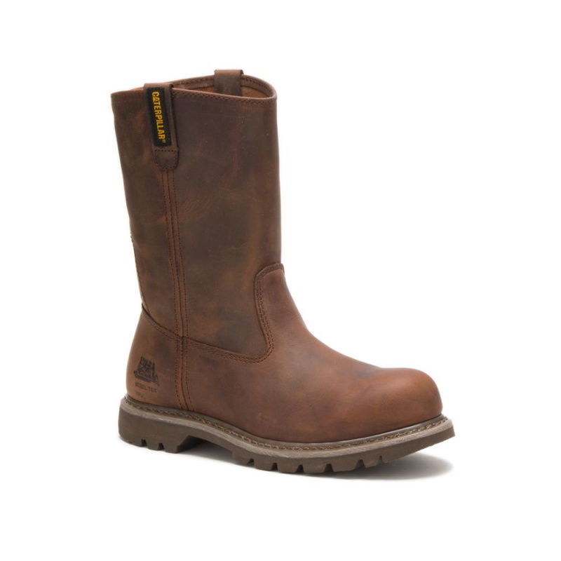 Caterpillar Revolver Steel Neus Veiligheidslaarzen Dames Koffie | CAT411-NL