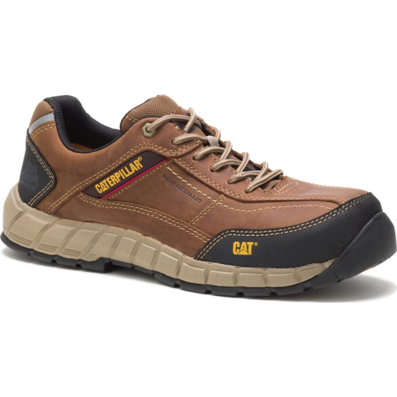 Caterpillar Streamline Leren Composite Neus Wandelschoenen Heren Bruin | CAT365-NL