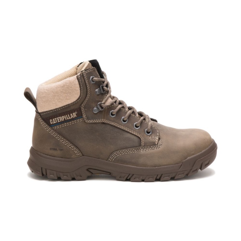 Caterpillar Tess Steel Neus Werklaarzen Dames Khaki | CAT488-NL