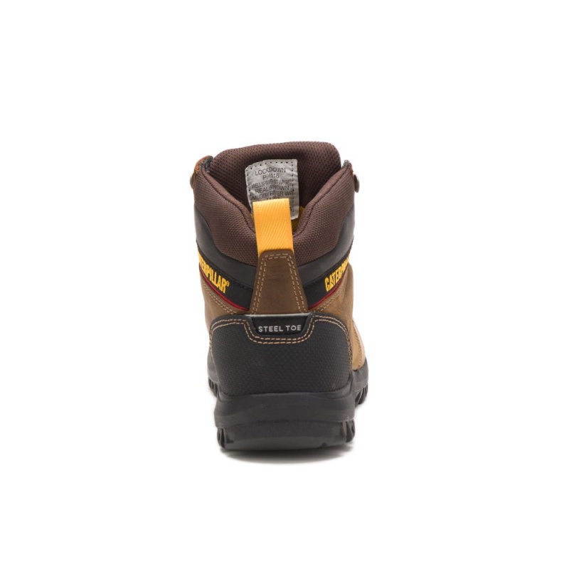 Caterpillar Wellspring Waterdichte Metatarsal Guard Steel Neus Veiligheidslaarzen Dames Bruin | CAT430-NL